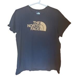 The North Face Womens Sz XL T-Shirt Black Logo‎ Short Sleeve Crew Neck Tee